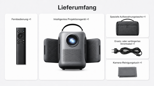 Tragbarer Smart-Projektor mit Soundsystem